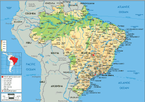 <strong>PHYSICAL</strong> Map of Brazil